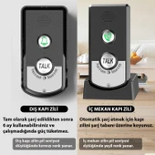 HyMark İnterkom Elektronik Kablosuz 2 Yönlü Ses İletimi Telsiz Uzun Menzilli Kablosuz Kapı Zili Ünitesi Su Geçirmez - 5