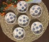 6 lı Seramik Nazar Boncuk Desenli Küllük/ Kül Tablası thumbnail 2