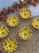 Sarı Nazar Boncuğu 6lı Kase Çerezlik,Lokumluk,Sosluk thumbnail 1