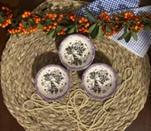 Yılbaşı ve Kış Temalı Baston Şeker Desenli Çerezlik, Lokumluk, Sosluk thumbnail 3