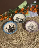 Yeni Yıl ve Kış Temalı 3 lü Kase Çerezlik, Lokumluk, Sosluk Kase thumbnail 3