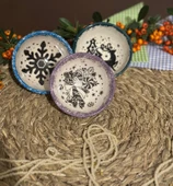 Yeni Yıl ve Kış Temalı 3 lü Kase Çerezlik, Lokumluk, Sosluk Kase thumbnail 1