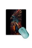 SonicTouch Kızılderili Kartal Temalı Kaydırmaz Gaming Oyuncu Dikişsiz Siyah Yeşil Mouse Pad/Ped 17x21cm - 1