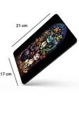 SonicTouch Vitray Chibi Kedileri Kaydırmaz Gaming Oyuncu Dikişsiz Siyah Mor Mouse Pad/Ped 17x21cm - 2
