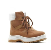 Vicco Alexis Hafif Unisex Fermuarlı Kahverengi Kürklü Kışlık Çocuk Botu thumbnail 2