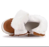 Vicco Alexis Hafif Unisex Fermuarlı Kahverengi Kürklü Kışlık Çocuk Botu thumbnail 7