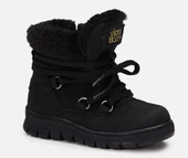 Vicco Kappa Hafif Unisex Siyah Kışlık Fermuarlı Kürklü Çocuk Botu thumbnail 1