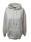 Z&M Fashion Z00728 Kadın Oversize Kapüşonlu Üç İplik Sweatshirt thumbnail 5