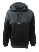 Z&M Fashion Z00728 Kadın Oversize Kapüşonlu Üç İplik Sweatshirt thumbnail 3