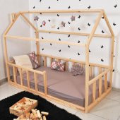 Markaawm Montessori Çocuk Yatak Doğal Çam 90X190 Karyola Sevgi - 5
