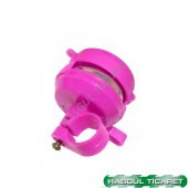 HSGL BİSİKLET KARTLI PÜSKÜL PEMBE AYNALI ZİL SET - 4