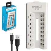 EFCELL EF-M8 Pil Şarj Aleti 8Li Usb AA-AAA Ni-Mh Ni-Cd - 1