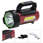 GOLD ORION OR-T93 Solar Projektör El Feneri Şarjlı 30 Watt Beyaz Kırmızı + Cob Led - 1