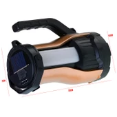 RANCHI HEL RC-T96 Solar Projektör El Feneri Şarjlı 30 Watt Beyaz Kırmızı + Cob Led - 3