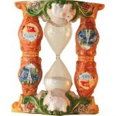 Hdmarketim Seramik Nostaljik Dekoratif Cam Fanuslu Kum Saati Kemer Yazılı - 2