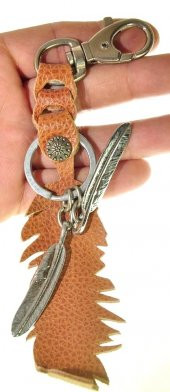 Hdmarketim Hakiki Deri Gerçek Derili Metal Anahtarlık Hediyelik Anahtarlık thumbnail 3