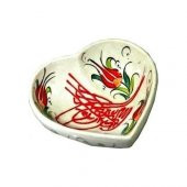 Osmanlı Tuğra Desenli El İşi Çini Kase Çerezlik - 1