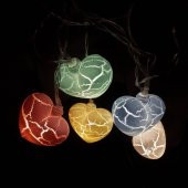 Hdmarketim Rengarenk Çatlak Kalp 10lu Dekoratif LED Lamba (2 Metre) - 3