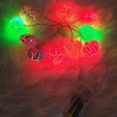 Hdmarketim Rengarenk Çatlak Kalp 10lu Dekoratif LED Lamba (2 Metre) - 5