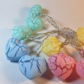 Hdmarketim Rengarenk Çatlak Kalp 10lu Dekoratif LED Lamba (2 Metre) - 7