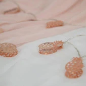 Hdmarketim Bakır Renk Ananaslı Led Gün Işığı Gece Lambası Dekoratif Copper Color Pineapple Led 2 Metre thumbnail 3