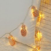 Hdmarketim Altın Sarısı Ananaslı Led Gün Işığı Gece Lambası Dekoratif Golden Yellow Pineapple Led 2 Metre thumbnail 1