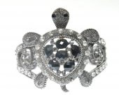 Hdmarketim Otantik Swarovski Taşlı Kaplumbağa Kelepçe Metal Bileklik 5502 - 1