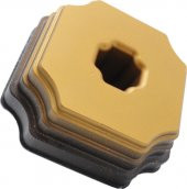 Oms 3243 Döküm Granit Maya Piramidi Kek Kalıbı Gold 22 cm - 1