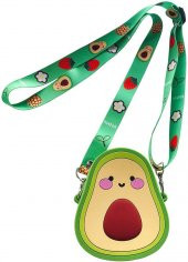 Hdmarketim Sevimli 3D Avokado Silikon Para Cüzdan Oyuncak Anahtar Çanta 6070 - 3