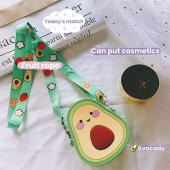 Hdmarketim Sevimli 3D Avokado Silikon Para Cüzdan Oyuncak Anahtar Çanta 6070 - 4