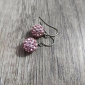 Hdmarketim Şambala Model Swarovski Taşlı Pembe Sallantılı Küpe - 3