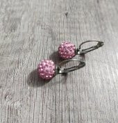 Hdmarketim Şambala Model Swarovski Taşlı Pembe Sallantılı Küpe thumbnail 3