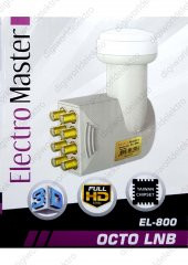 Sekizli 8Li Lnb Octo 3D HD Destekli Elektromaster Taiwan Chipset - 1