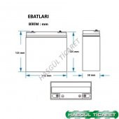 HSGL MOTORSİKLET AKÜ 12N5L-BS BATARYA 12V5Ah/10HR DİK AKÜ - 2