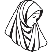 TÜRBANLI KADIN FOLYO STİCKER - 1