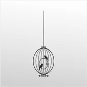 Folyo Sticker Kuş Kafesi ADKPQUY762 - 1