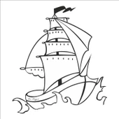 YELKENLİ TEKNE FOLYO STİCKER thumbnail 1