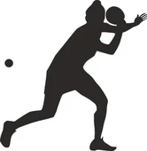 TENİS OYNAYAN KADIN FOLYO STİCKER - 1