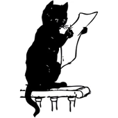 OKUYAN KEDİ FOLYO STİCKER thumbnail 1