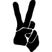 ZAFER İŞARETİ FOLYO STİCKER thumbnail 1