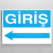 Giriş Sol Uyarı Levhası - 1