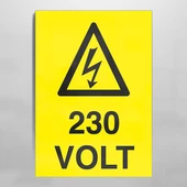 230 Volt Uyarı Levhası - 1