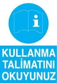 Kullanma Talimatını Okuyunuz Uyarı Levhası - 1