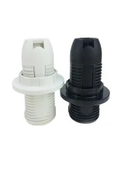 Şahnet E14 Siyah Dişli Duy Abajur Masa Lambası Lambader Duy thumbnail 5