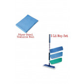 SİLVA Mikrofiber Mop üçlü Set VE GENEL TEMİZLİK BEZİ - 1