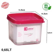 Modüler Çok Amaçlı Saklama Kabı 0,65 Litre BPA FRE- MS-02 thumbnail 2