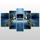 Saksafonlar  Kanvas Tablo thumbnail 1