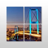 Mavi Yansıma İstanbul Köprü Kanvas Tablo thumbnail 1