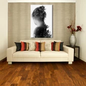 Çiçek Ve Kadın Kanvas Tablo - 2