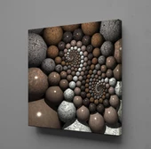 KAHVERENGİ GRİ TAŞLAR KANVAS TABLO - 1